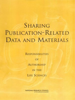 cover image of Sharing Publication-Related Data and Materials